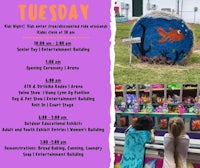 tuesday's activities at the fair